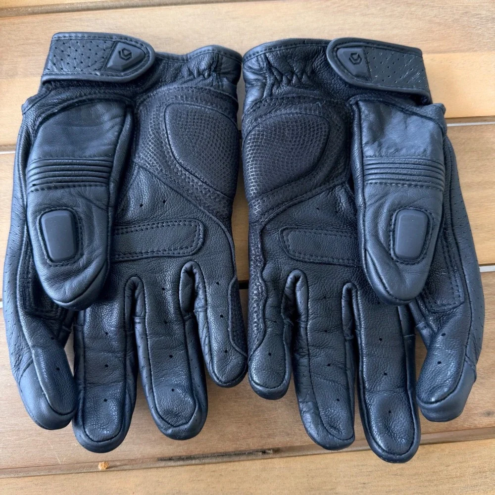 REAX Tasker Leather Motorcycle Gloves Black Goatskin Size 48 Mens Womens